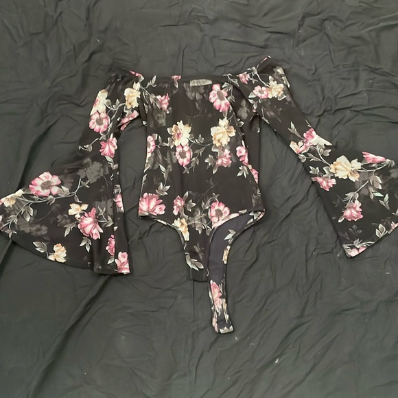 New Bcbgeneration Sz M Tank Top Bodysuit Pink Black Haze